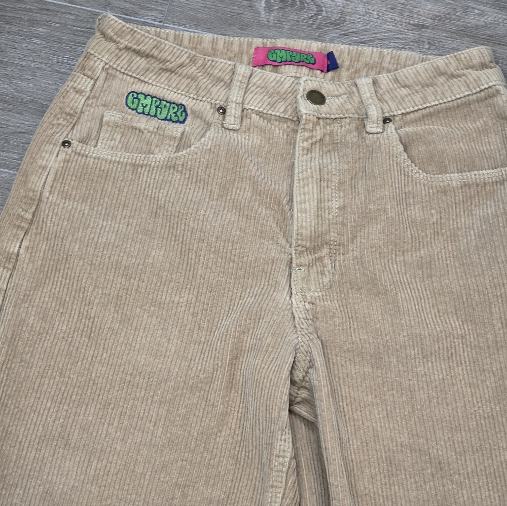 Empyre Tori 90's Cordory Skate Pants Khaki Womans Sz 4 High Waist Loose Fit - Picture 10 of 10